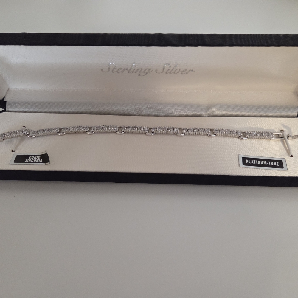 Sterling Silver And Cubic Zirconia Bracelet